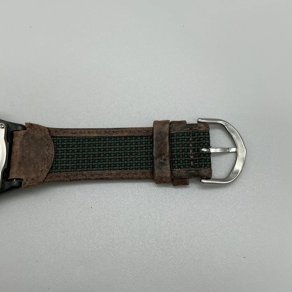 Vintage Timex Expedition Mens Watch 40mm Green Digital Indiglo 100M New Battery